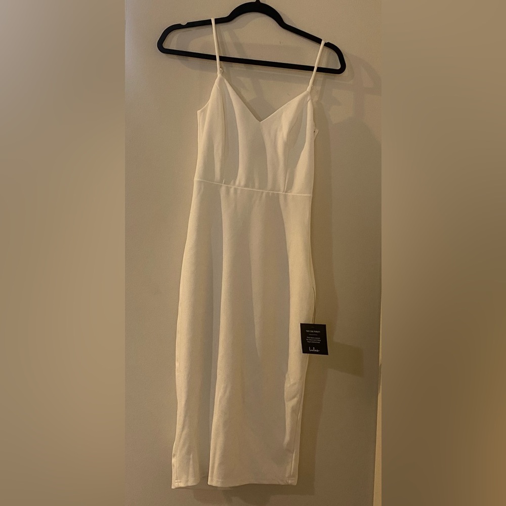 Lulus white bow dress